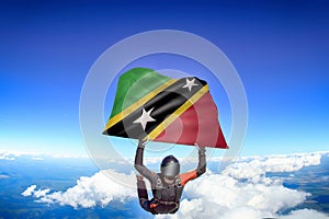 Saint Kids and Nevis flag travel.