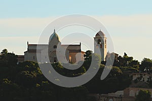 Saint Kiriak cathedral on hill Guasco. Ancona, Italy