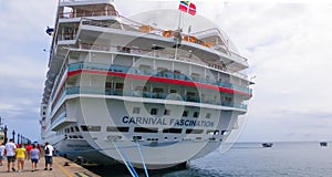 Federation of Saint Kitts and Nevis - May 13, 2016: The Carnival Cruise Ship Fascination at dock