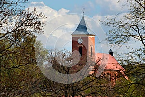 Saint Lawrence church in Pluty village, Warmian-Masurian Voivodeship, Poland
