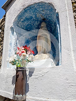 Saint Leticia statue in Corniglia, Italy