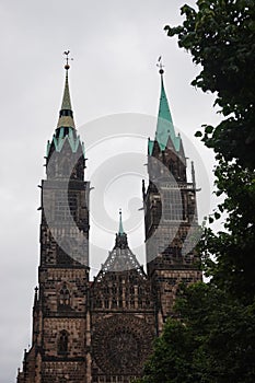 Saint Lorenz cathedral in Nuremberg, Germany