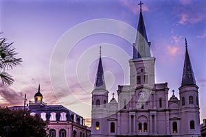 Saint Louis Cathedral Cabildo State Museum New Orleans Louisiana