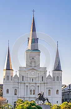 Saint Louis Cathedral, New Orleans on a sunny day, Louisiana