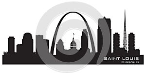 Saint Louis Missouri city skyline vector silhouette