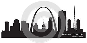 Saint Louis Missouri city skyline vector silhouette photo