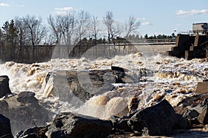 The Saint Louis River near the Thomson Reservoir in Minnesota