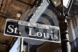 Saint Louis Street Sign New Orleans