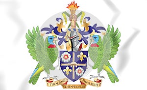 Saint Lucia Coat of Arms.