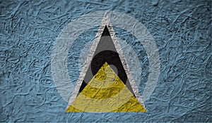 Saint Lucia grunge flag. Vector illustration