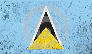 Saint Lucia grunge flag. Vector illustration