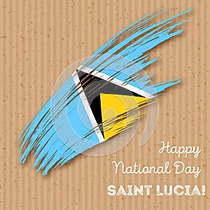 Saint Lucia Independence Day Patriotic Design.