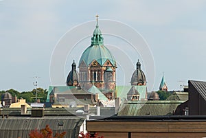 Saint Lukas Church and Munich Rooftops