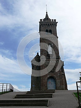 Saint LÃ©on chapel perched on the rock of Dabo in Moselle