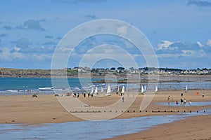 Saint Malo France - july 30 2023 : Sillon beach photo