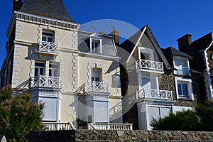 Saint Malo, France - september 7 2020 : Sillon beach district photo