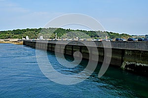 Saint Malo, La Richardais; France - july 28 2019 : Rance Tidal Power Station