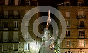 Saint-Malo at night, France