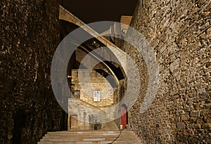 Saint-Malo at night, France