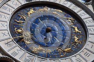 St. Marco astrnomical clocks with zodiac, Venice photo