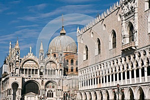 Saint Mark Basilica and Doges Palace in Venice