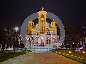 Saint Mark`s Church located in the Tasmajdan park, Belgrade, Serbia