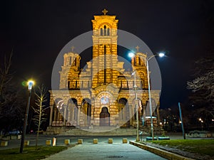 Saint Mark`s Church located in the Tasmajdan park, Belgrade, Serbia
