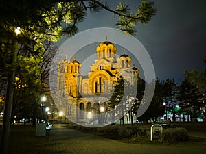 Saint Mark`s Church located in the Tasmajdan park, Belgrade, Serbia