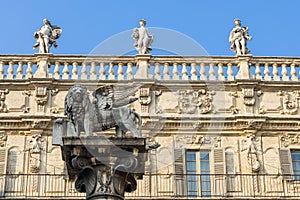 Saint Mark's Lion in Piazza delle Erbe