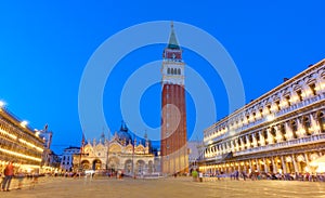 The Saint Mark`s square in Venice