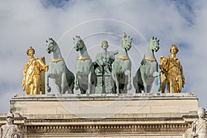 Saint Mark statues on the Arc de Triomphe du Carrousel in Paris