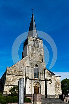 Saint Martin\'s Church in Oordegem, Belgium.