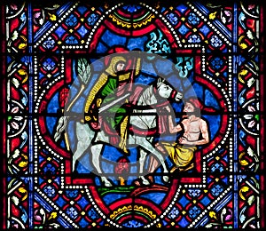 Saint Martin of Tours stained glass