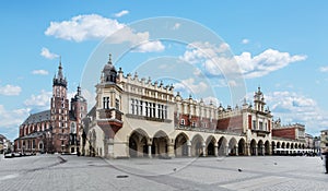 Saint Mary Basilica and Main Square in Krakow
