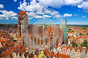 Saint Mary Cathedral in the old town of Gdansk