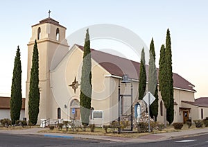 Saint Mary Catholic Church in Marfa, Texas.