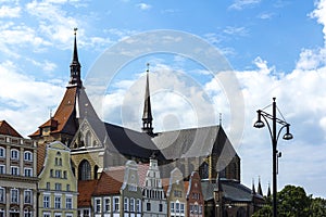 Saint Mary church exterior Rostock Germany