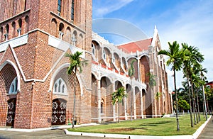 Saint Mary`s Cathedral or Immaculate Conception Cathedral, Catholic church in Yangon Myanmar