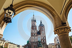 Saint MaryÃÂ´s Church in the Rynek Glowny, Krakow photo