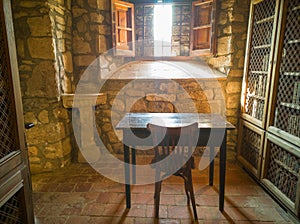 Saint Mary`s monastery Estany monks rooms