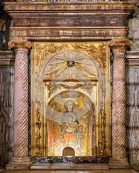 Saint Mary Virgin Icon Basilica of Santa Prassede in Rome, Italy.