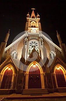 Saint Marys Church at Night photo