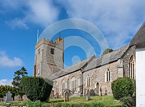 Saint Marys church in the pretty Devon village of Dunsford Devon