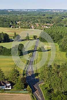 Saint-Maurice-Montcouronne seen from the sky