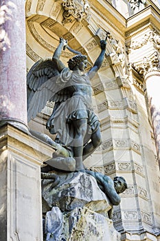 Saint Michael fountain , Paris, France