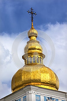 Saint Michael Monastery Cathedral Spire Kiev Ukraine photo