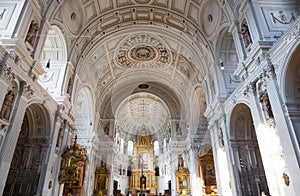 Saint Michael`s Church Interior Munich Germany