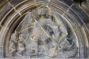 Saint Michael slaying the dragon