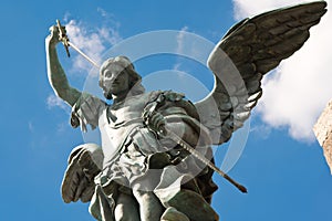 Saint Michael statue, Castel Sant'Angelo, Rome photo