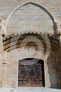 Saint Michel cathedral door at Carcassonne photo